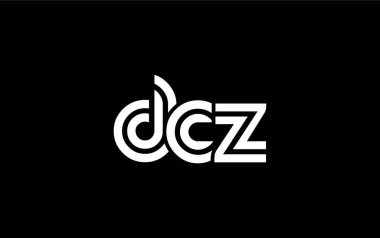 DCZ Yaratıcı Eşsiz Modern Harf Logosu Tasarımı. Benzersiz bir harf dizaynına sahip stilize logo, soyut minimalist estetik ve modern cazibe sunar.