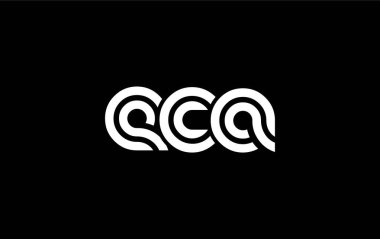 ECA Yaratıcı Eşsiz Modern Harf Logosu Tasarımı. Benzersiz bir harf dizaynına sahip stilize logo, soyut minimalist estetik ve modern cazibe sunar.