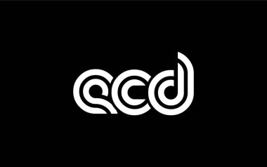 ECD Yaratıcı Eşsiz Modern Harf Logosu Tasarımı. Benzersiz bir harf dizaynına sahip stilize logo, soyut minimalist estetik ve modern cazibe sunar.