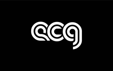 ECG Yaratıcı Eşsiz Modern Harf Logosu Tasarımı. Benzersiz bir harf dizaynına sahip stilize logo, soyut minimalist estetik ve modern cazibe sunar.