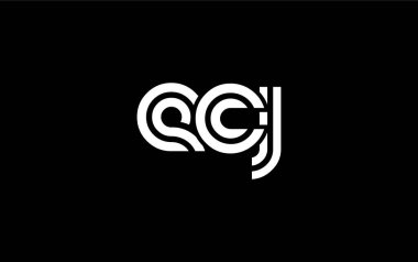 ECJ Yaratıcı Eşsiz Modern Harf Logosu Tasarımı. Benzersiz bir harf dizaynına sahip stilize logo, soyut minimalist estetik ve modern cazibe sunar.