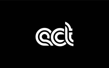 ECT Yaratıcı Eşsiz Modern Harf Logosu Tasarımı. Benzersiz bir harf dizaynına sahip stilize logo, soyut minimalist estetik ve modern cazibe sunar.