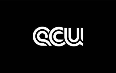 ECU Yaratıcı Eşsiz Modern Harf Logosu Tasarımı. Benzersiz bir harf dizaynına sahip stilize logo, soyut minimalist estetik ve modern cazibe sunar.