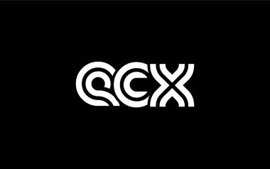 ECX Yaratıcı Eşsiz Modern Harf Logosu Tasarımı. Benzersiz bir harf dizaynına sahip stilize logo, soyut minimalist estetik ve modern cazibe sunar.