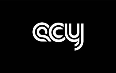ECY Yaratıcı Eşsiz Modern Harf Logosu Tasarımı. Benzersiz bir harf dizaynına sahip stilize logo, soyut minimalist estetik ve modern cazibe sunar.