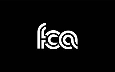 FCA Yaratıcı Eşsiz Modern Harf Logosu Tasarımı. Benzersiz bir harf dizaynına sahip stilize logo, soyut minimalist estetik ve modern cazibe sunar.