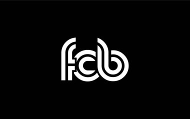 FCB Yaratıcı Eşsiz Modern Harf Logosu Tasarımı. Benzersiz bir harf dizaynına sahip stilize logo, soyut minimalist estetik ve modern cazibe sunar.