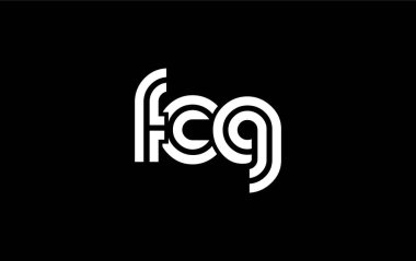 FCG Yaratıcı Eşsiz Modern Harf Logosu Tasarımı. Benzersiz bir harf dizaynına sahip stilize logo, soyut minimalist estetik ve modern cazibe sunar.
