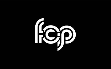 FCP Yaratıcı Eşsiz Modern Harf Logosu Tasarımı. Benzersiz bir harf dizaynına sahip stilize logo, soyut minimalist estetik ve modern cazibe sunar.