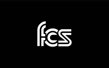 FCS Yaratıcı Eşsiz Modern Harf Logosu Tasarımı. Benzersiz bir harf dizaynına sahip stilize logo, soyut minimalist estetik ve modern cazibe sunar.