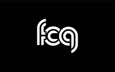 FCQ Yaratıcı Eşsiz Modern Harf Logosu Tasarımı. Benzersiz bir harf dizaynına sahip stilize logo, soyut minimalist estetik ve modern cazibe sunar.