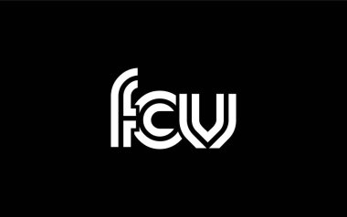 FCV Yaratıcı Eşsiz Modern Harf Logosu Tasarımı. Benzersiz bir harf dizaynına sahip stilize logo, soyut minimalist estetik ve modern cazibe sunar.