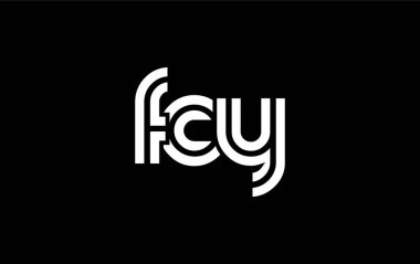 FCY Yaratıcı Eşsiz Modern Harf Logosu Tasarımı. Benzersiz bir harf dizaynına sahip stilize logo, soyut minimalist estetik ve modern cazibe sunar.