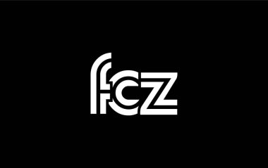 FCZ Yaratıcı Eşsiz Modern Harf Logosu Tasarımı. Benzersiz bir harf dizaynına sahip stilize logo, soyut minimalist estetik ve modern cazibe sunar.