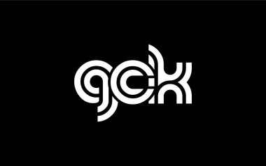 GCK Yaratıcı Eşsiz Modern Harf Logosu Tasarımı. Benzersiz bir harf dizaynına sahip stilize logo, soyut minimalist estetik ve modern cazibe sunar.