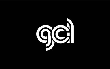 GCL Yaratıcı Eşsiz Modern Harf Logosu Tasarımı. Benzersiz bir harf dizaynına sahip stilize logo, soyut minimalist estetik ve modern cazibe sunar.