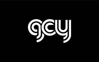 GCY Yaratıcı Eşsiz Modern Harf Logosu Tasarımı. Benzersiz bir harf dizaynına sahip stilize logo, soyut minimalist estetik ve modern cazibe sunar.