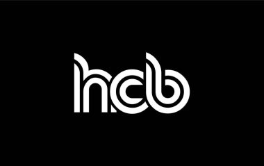 HCB Yaratıcı Eşsiz Modern Harf Logosu Tasarımı. Benzersiz bir harf dizaynına sahip stilize logo, soyut minimalist estetik ve modern cazibe sunar.