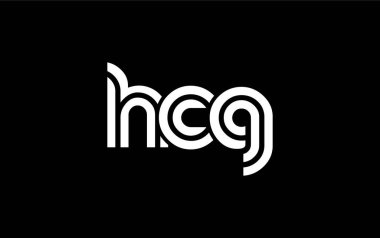 HCG Yaratıcı Eşsiz Modern Harf Logosu Tasarımı. Benzersiz bir harf dizaynına sahip stilize logo, soyut minimalist estetik ve modern cazibe sunar.