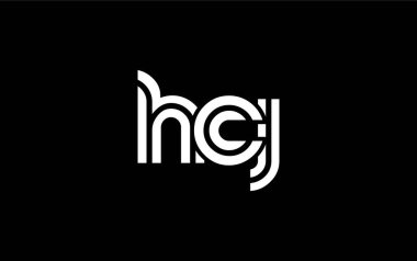 HCJ Yaratıcı Eşsiz Modern Harf Logosu Tasarımı. Benzersiz bir harf dizaynına sahip stilize logo, soyut minimalist estetik ve modern cazibe sunar.