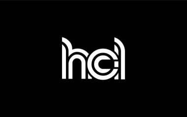 HCL Yaratıcı Eşsiz Modern Harf Logosu Tasarımı. Benzersiz bir harf dizaynına sahip stilize logo, soyut minimalist estetik ve modern cazibe sunar.