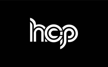 HCP Yaratıcı Eşsiz Modern Harf Logosu Tasarımı. Benzersiz bir harf dizaynına sahip stilize logo, soyut minimalist estetik ve modern cazibe sunar.