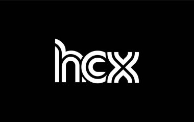 HCX Yaratıcı Eşsiz Modern Harf Logosu Tasarımı. Benzersiz bir harf dizaynına sahip stilize logo, soyut minimalist estetik ve modern cazibe sunar.