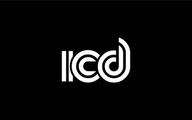 ICD Yaratıcı Eşsiz Modern Harf Logosu Tasarımı. Benzersiz bir harf dizaynına sahip stilize logo, soyut minimalist estetik ve modern cazibe sunar.
