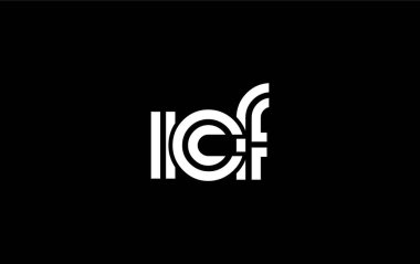 ICF Yaratıcı Eşsiz Modern Harf Logosu Tasarımı. Benzersiz bir harf dizaynına sahip stilize logo, soyut minimalist estetik ve modern cazibe sunar.