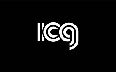 ICG Yaratıcı Eşsiz Modern Harf Logosu Tasarımı. Benzersiz bir harf dizaynına sahip stilize logo, soyut minimalist estetik ve modern cazibe sunar.