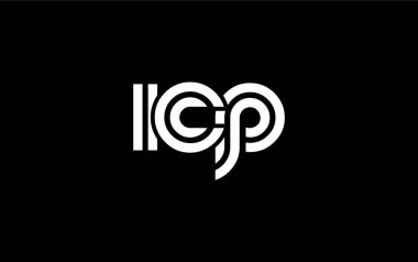ICP Yaratıcı Eşsiz Modern Harf Logosu Tasarımı. Benzersiz bir harf dizaynına sahip stilize logo, soyut minimalist estetik ve modern cazibe sunar.