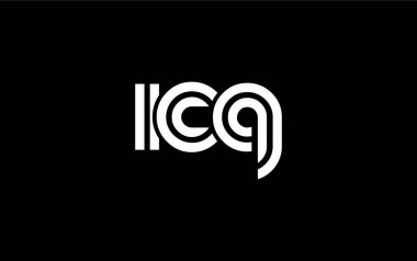 ICQ Yaratıcı Eşsiz Modern Harf Logosu Tasarımı. Benzersiz bir harf dizaynına sahip stilize logo, soyut minimalist estetik ve modern cazibe sunar.