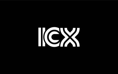ICX Yaratıcı Eşsiz Modern Harf Logosu Tasarımı. Benzersiz bir harf dizaynına sahip stilize logo, soyut minimalist estetik ve modern cazibe sunar.