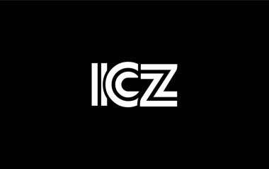 ICZ Yaratıcı Eşsiz Modern Harf Logosu Tasarımı. Benzersiz bir harf dizaynına sahip stilize logo, soyut minimalist estetik ve modern cazibe sunar.