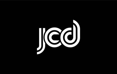 JCD Yaratıcı Eşsiz Modern Harf Logosu Tasarımı. Benzersiz bir harf dizaynına sahip stilize logo, soyut minimalist estetik ve modern cazibe sunar.