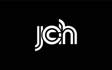 JCH Yaratıcı Eşsiz Modern Harf Logosu Tasarımı. Benzersiz bir harf dizaynına sahip stilize logo, soyut minimalist estetik ve modern cazibe sunar.