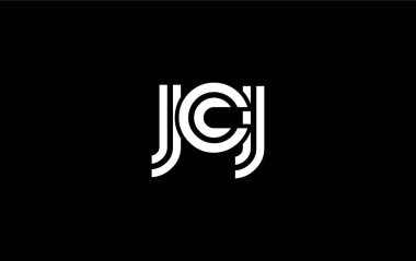 JCJ Yaratıcı Eşsiz Modern Harf Logosu Tasarımı. Benzersiz bir harf dizaynına sahip stilize logo, soyut minimalist estetik ve modern cazibe sunar.