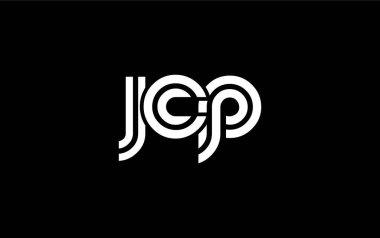 JCP Yaratıcı Eşsiz Modern Harf Logosu Tasarımı. Benzersiz bir harf dizaynına sahip stilize logo, soyut minimalist estetik ve modern cazibe sunar.