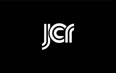 JCR Yaratıcı Eşsiz Modern Harf Logosu Tasarımı. Benzersiz bir harf dizaynına sahip stilize logo, soyut minimalist estetik ve modern cazibe sunar.