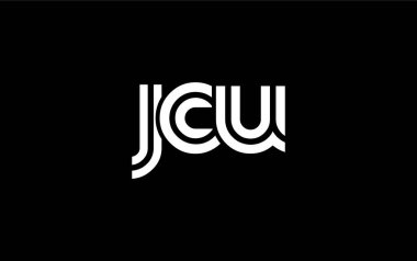 JCU Yaratıcı Eşsiz Modern Harf Logosu Tasarımı. Benzersiz bir harf dizaynına sahip stilize logo, soyut minimalist estetik ve modern cazibe sunar.