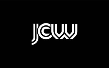 JCW Yaratıcı Eşsiz Modern Harf Logosu Tasarımı. Benzersiz bir harf dizaynına sahip stilize logo, soyut minimalist estetik ve modern cazibe sunar.