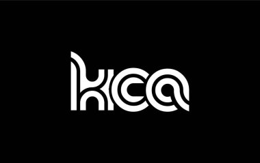 KCA Yaratıcı Eşsiz Modern Harf Logosu Tasarımı. Benzersiz bir harf dizaynına sahip stilize logo, soyut minimalist estetik ve modern cazibe sunar.