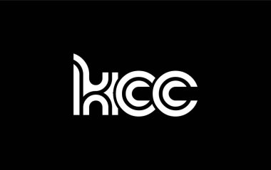 KCC Yaratıcı Eşsiz Modern Harf Logosu Tasarımı. Benzersiz bir harf dizaynına sahip stilize logo, soyut minimalist estetik ve modern cazibe sunar.