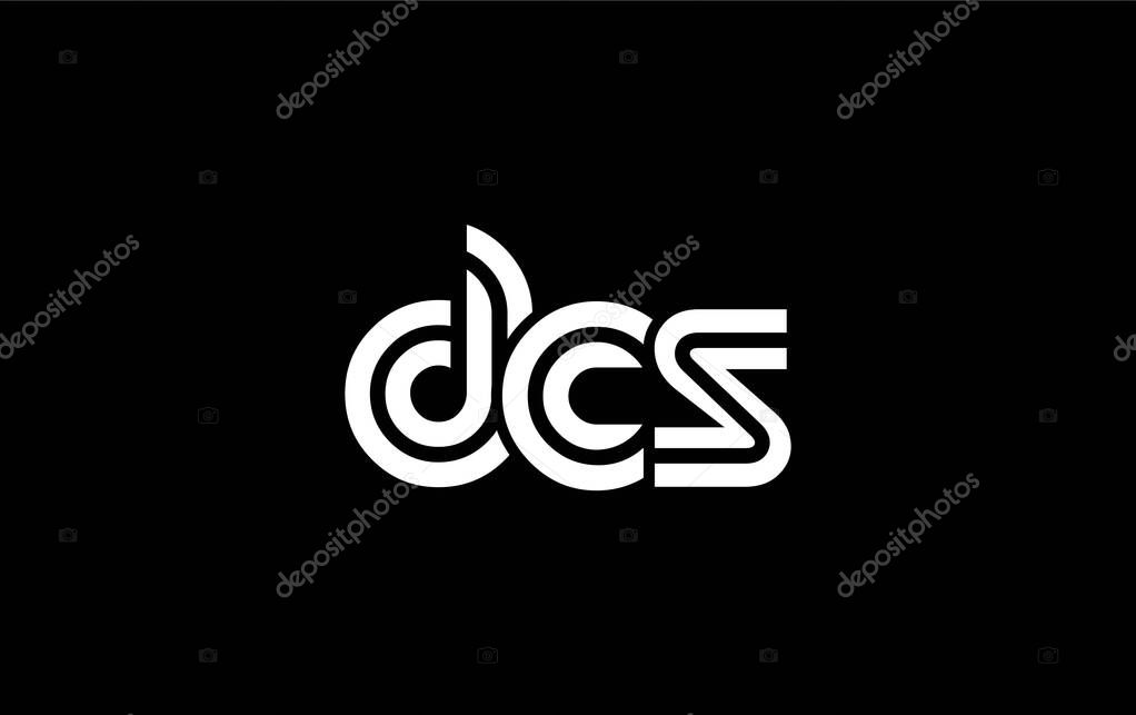 DCS Creative Unique Modern Letter Logo Design. Stylized logo featuring a unique letter design, presenting abstract minimalist aesthetics and modern appeal.