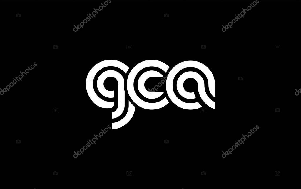 GCA Creative Unique Modern Letter Logo Design. Stylized logo featuring a unique letter design, presenting abstract minimalist aesthetics and modern appeal.