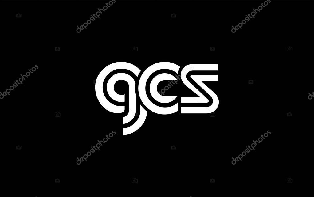 GCS Creative Unique Modern Letter Logo Design. Stylized logo featuring a unique letter design, presenting abstract minimalist aesthetics and modern appeal.