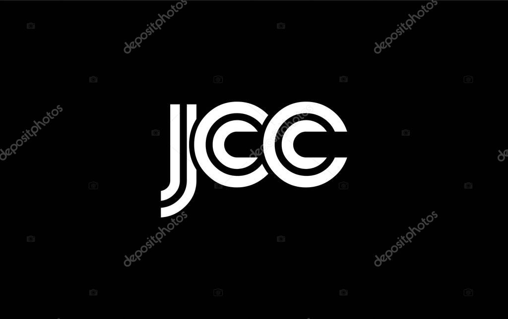JCC Creative Unique Modern Letter Logo Design. Stylized logo featuring a unique letter design, presenting abstract minimalist aesthetics and modern appeal.