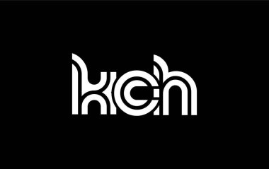 KCH Yaratıcı Eşsiz Modern Harf Logosu Tasarımı. Benzersiz bir harf dizaynına sahip stilize logo, soyut minimalist estetik ve modern cazibe sunar.