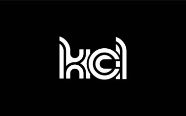 KCL Yaratıcı Eşsiz Modern Harf Logosu Tasarımı. Benzersiz bir harf dizaynına sahip stilize logo, soyut minimalist estetik ve modern cazibe sunar.