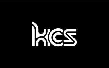 KCS Yaratıcı Eşsiz Modern Harf Logosu Tasarımı. Benzersiz bir harf dizaynına sahip stilize logo, soyut minimalist estetik ve modern cazibe sunar.